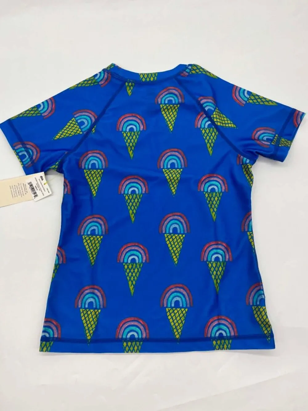 Tea Collection Short Sleeve Girl Rashguard NWTs Ice Cream & Rainbows Size 6